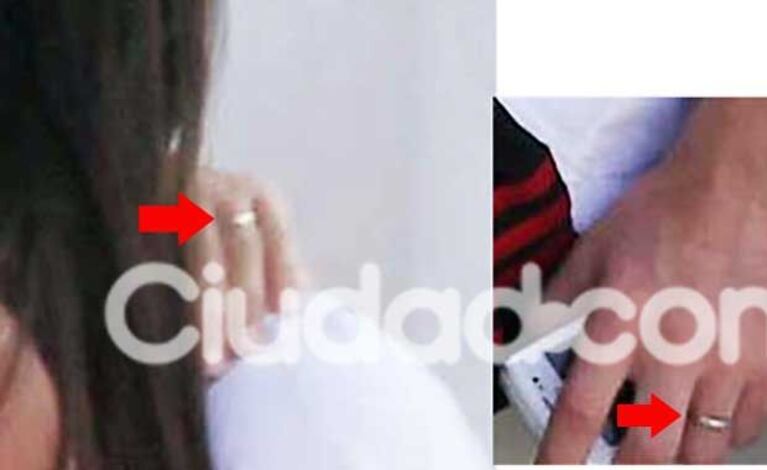 Los anillos de ¿casados? de Lionel Messi y Antonella Roccuzzo. (Fotos: Southern Press)