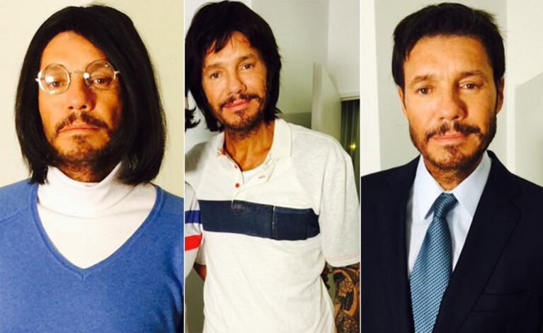 Los camaleónicos look de Marcelo Tinelli para la apertura de ShowMatch 2015 (Foto: Instagram)