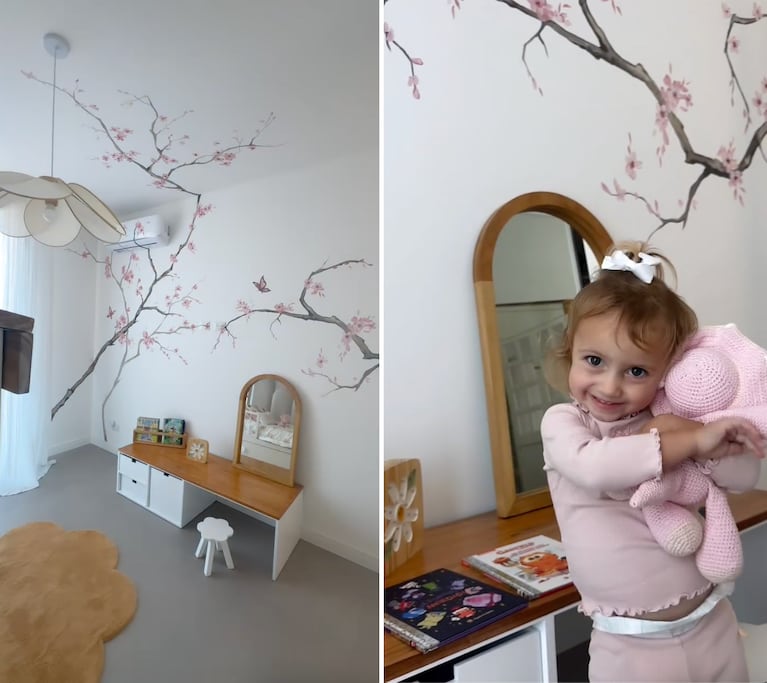 Los cambios que hizo Cande Ruggeri en la habitación de Vita (Foto: Instagram @caleruggeri)