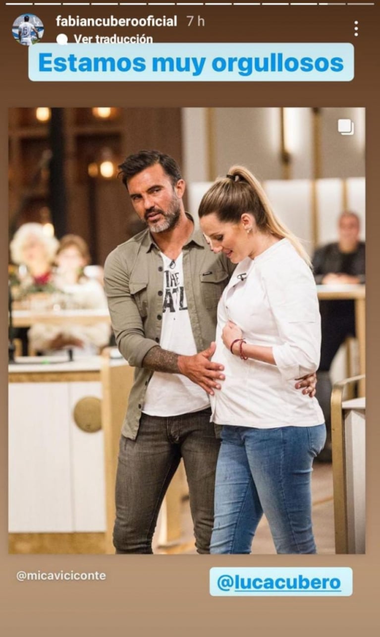 Los cariñosos posteos de Fabián Cubero por el triunfo de Mica Viciconte en MasterChef: "Te amamos"