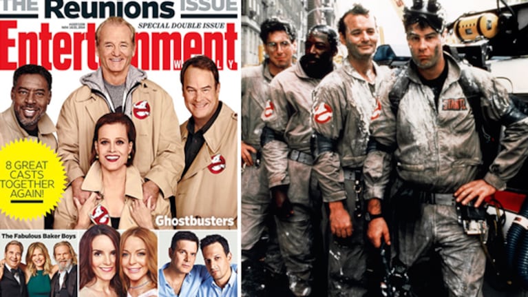 Los Cazafantasmas en la portada de Entertainment Weekly. (Foto Web)