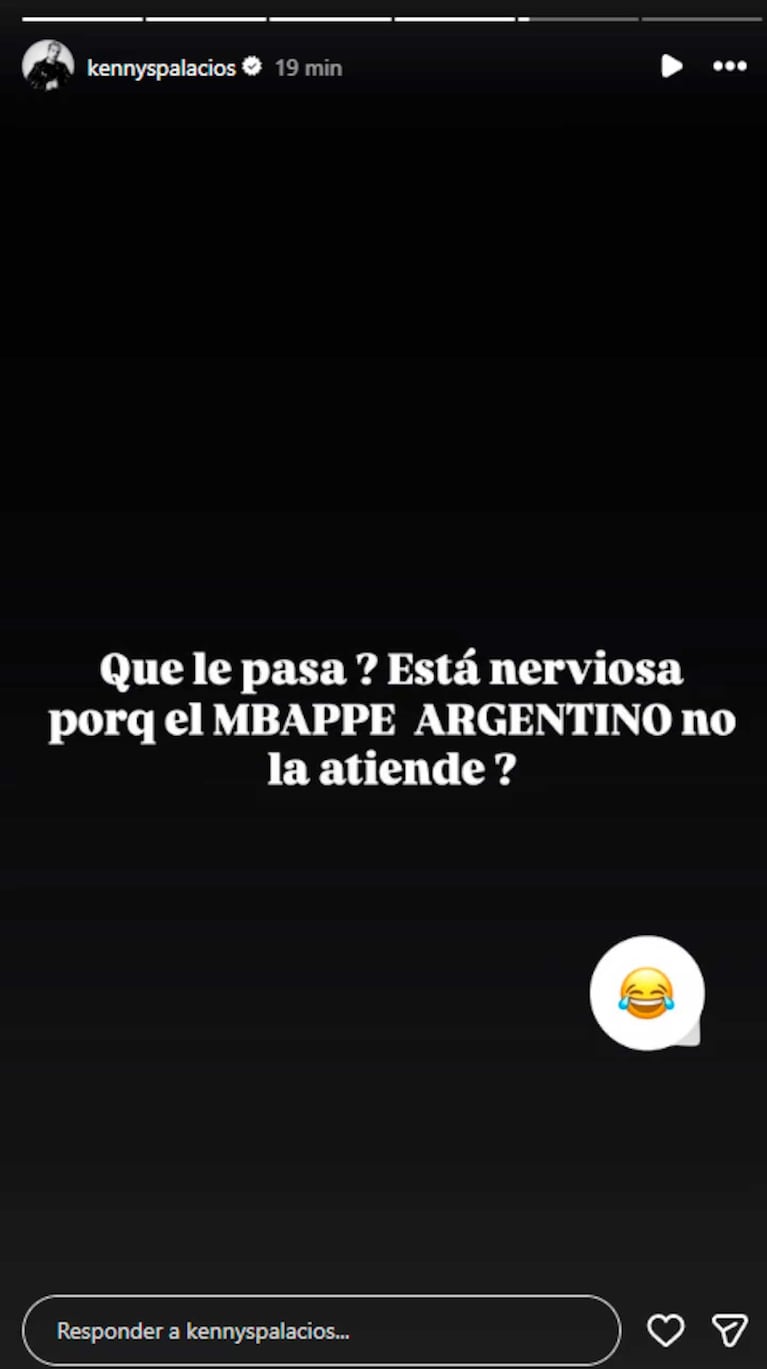 Los chats entre Danelik y Kennys Palacios previos a Gran Hermano (Foto: captura Instagram @kennyspalacios)