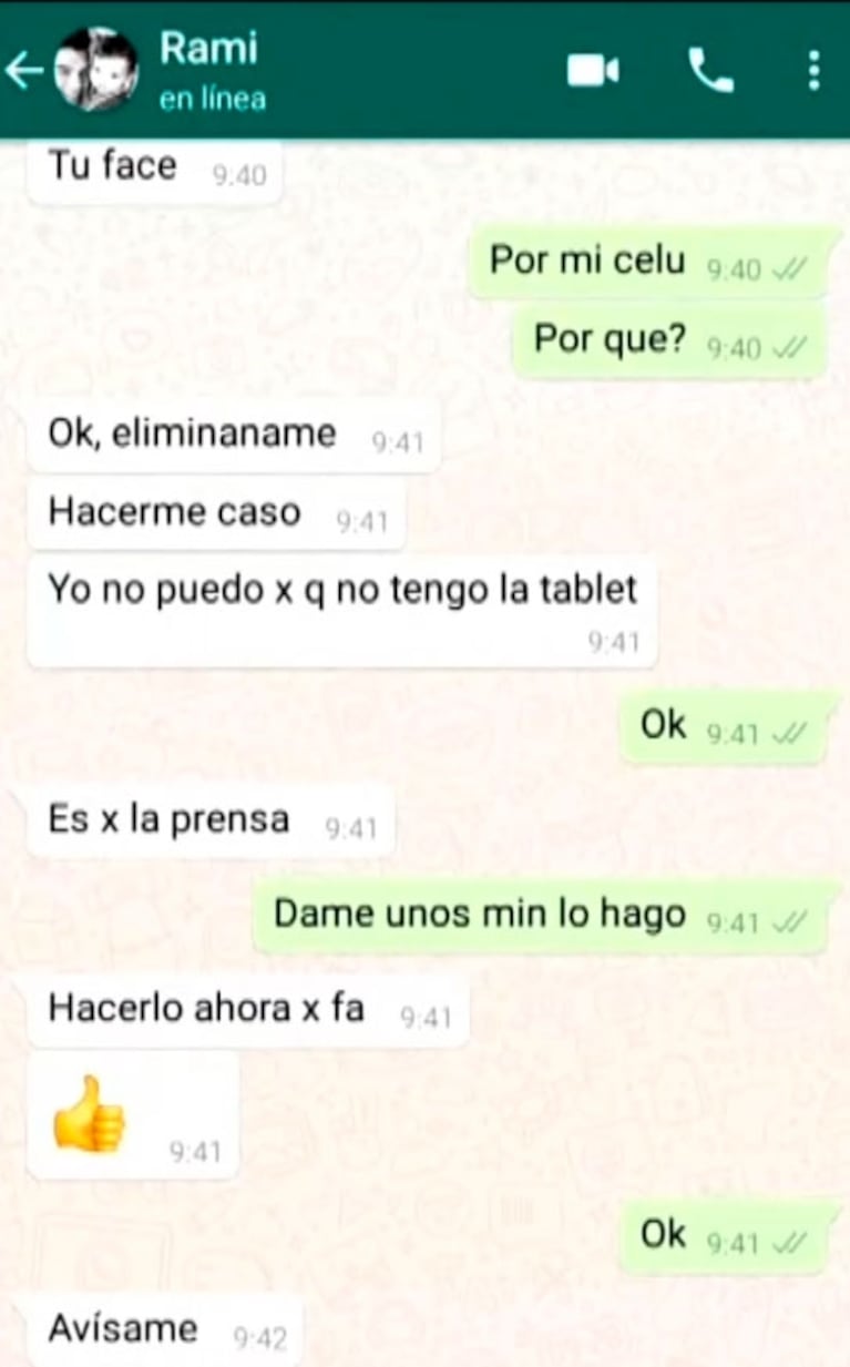 Los chats que llevaron a Florencia Peña a confesar que tiene una "relación abierta" con Ramiro Ponce de León