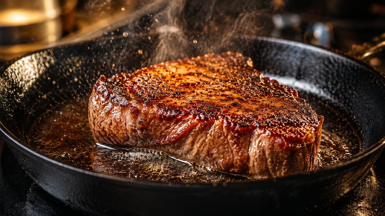 Los chefs expertos coinciden: por qué un bife se tiene que cocinar en el horno y con fuego bien bajo. Foto: IA