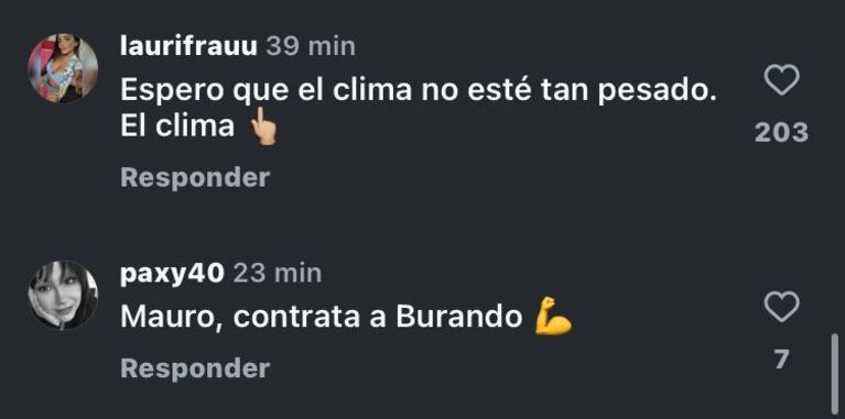 Los comentarios al posteo de la China Suárez y Mauro Icardi (Foto: captura de Instagram).