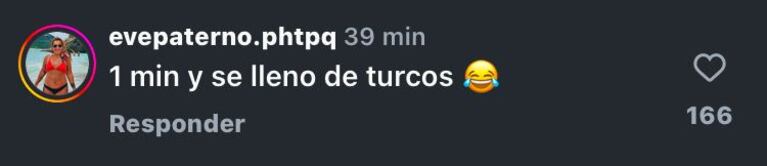 Los comentarios al posteo de la China Suárez y Mauro Icardi (Foto: captura de Instagram).