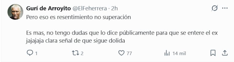 Los comentarios de los usuarios por la confesión de Ángela Torres (Foto: captura de X).
