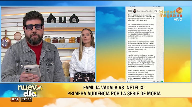 Los dealles de la demanda que le hizo la familia Vadalá a la serie de Moria Casán (Foto: captura de Nuevo Día).