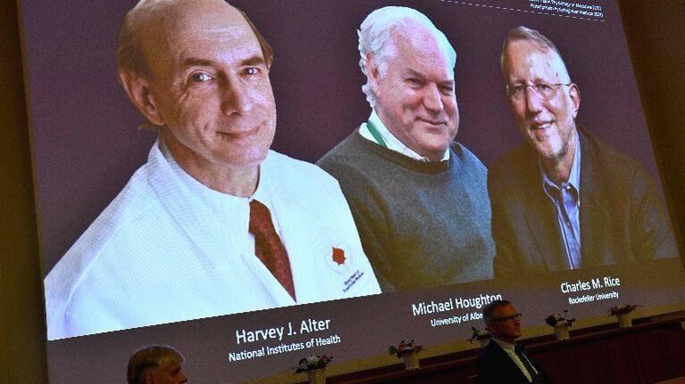 Los descubridores del virus de la hepatitis C, galardonados con el Nobel de Medicina. Foto: EFE.