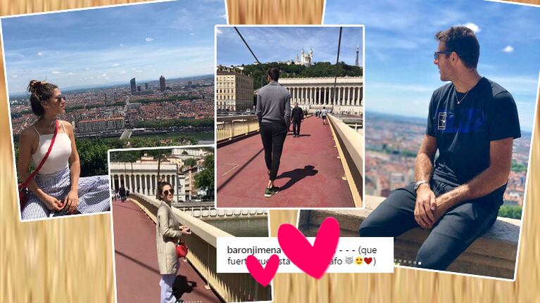 Los días de amor de Jimena Barón y Juan Martín del Potro en Francia (Fotos: Instagram)