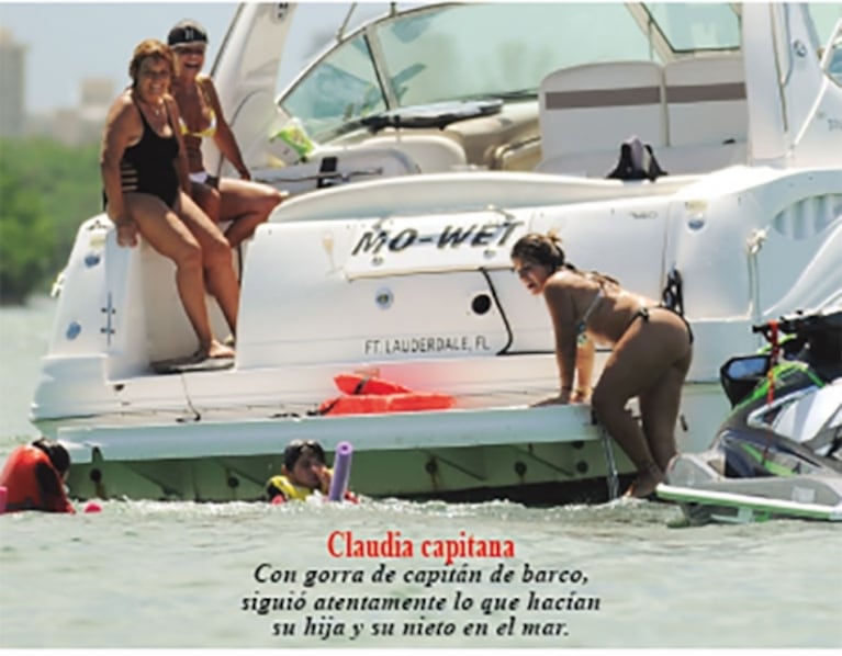 Los días de Gianinna Maradona junto a Claudia Villafañe y Benja Agüero en Miami: paseos en yate y diversión en el mar 