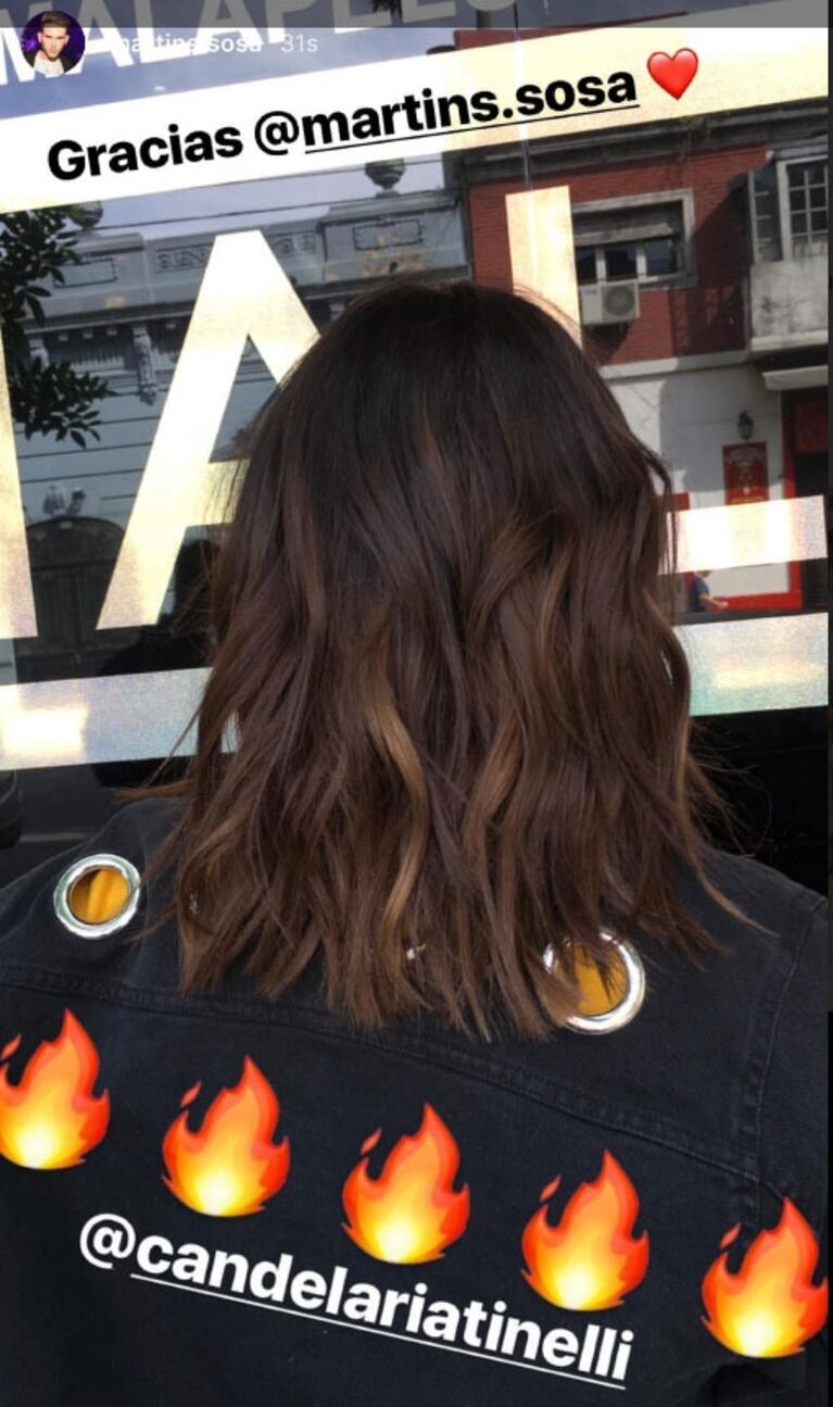Los divertidos comentarios de Cande Tinelli sobre su nuevo look: "Expectativa vs. realidad; me quise hacer la cool con el pelo corto y me quiero cortar los hue..." 