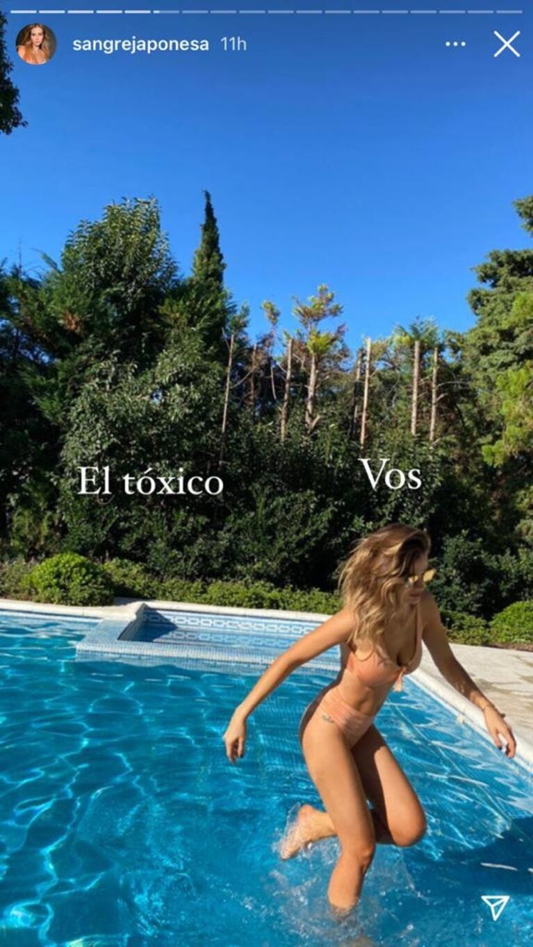 Los divertidos memes de China Suárez en bikini durante un día de pileta: "El tóxico y vos" 