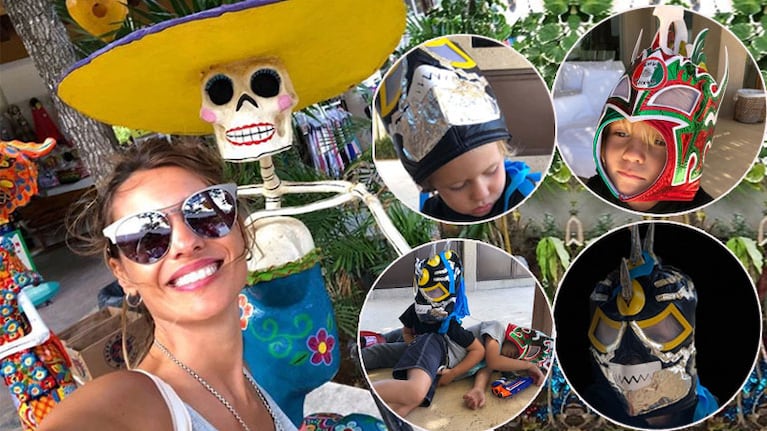 Los divertidos regalos mexicanos de Pampita para sus hijos: Beni y Beltrán, luchadores