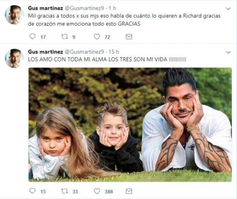 Los emotivos mensajes de los hijos de Ricardo Fort y Gustavo Martínez en el día del cumpleaños del empresario