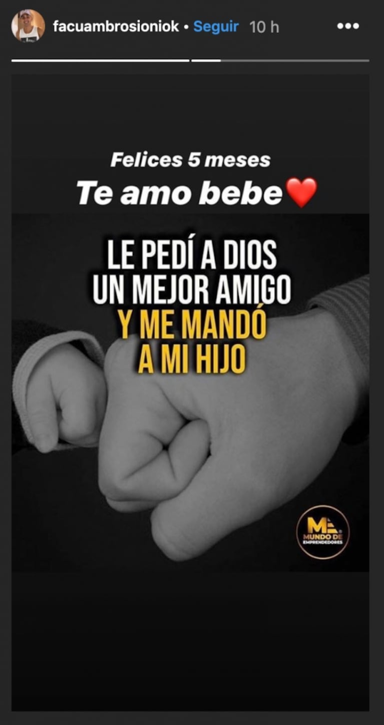 Los emotivos saludos de Morena Rial y Facundo Ambrosioni por los cinco meses de su hijo: "Gracias por el amor"
