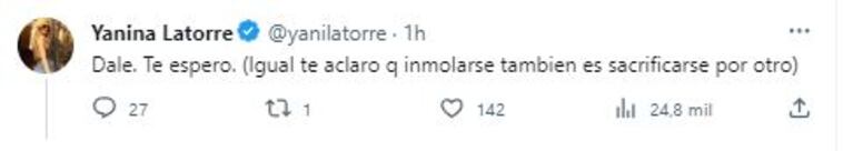 Los escandalosos tweets de Fede Bal y Yanina Latorre  (Foto: captura Twitter @balfederico y @yanilatorre)