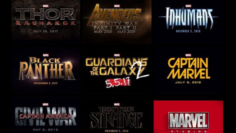 Los estrenos de Marvel. (Foto: Web)
