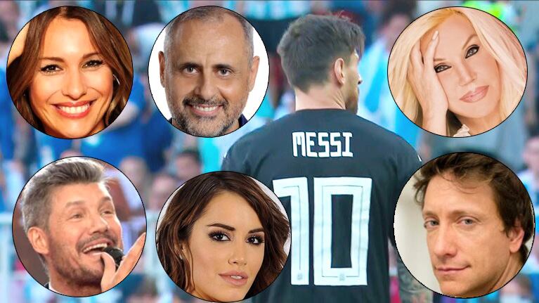 Los famosos argentinos palpitan el minuto a minuto del debut de Argentina en el Mundial (Fotos: Captura y Web)