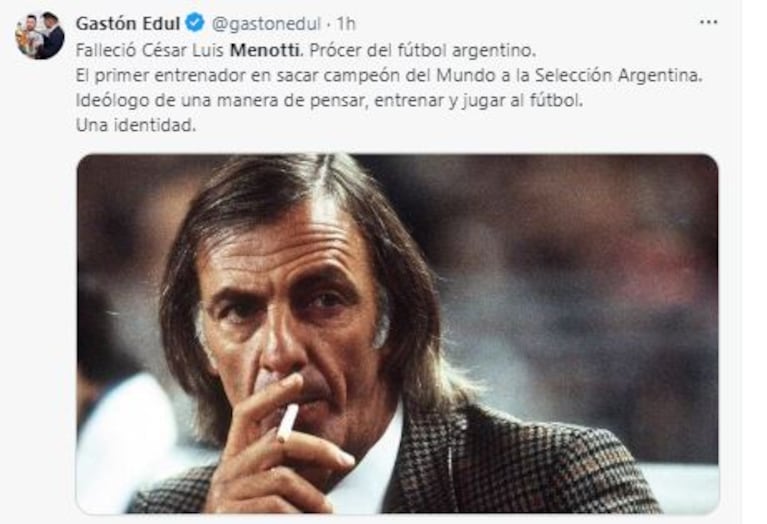 Los famosos despidieron a César Luis Menotti en las redes sociales