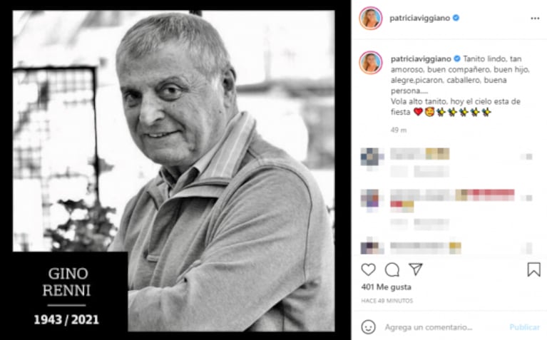 Los famosos despidieron a Gino Renni a través de las redes: sus emotivos mensajes