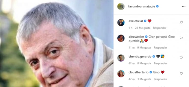 Los famosos despidieron a Gino Renni a través de las redes: sus emotivos mensajes