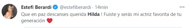 Los famosos despidieron con cariño a Hilda Bernard en las redes sociales