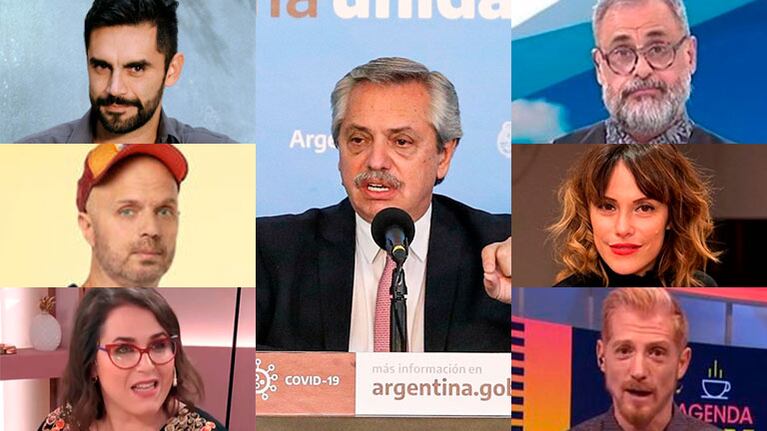 Los famosos fueron twitteando mientras hablaba Alberto Fernández.