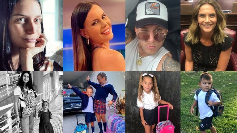 Los famosos mostraron el primer día de clases de sus hijos.
