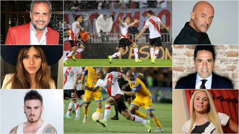 Los famosos palpitaron River-Tigres. Foto: Web