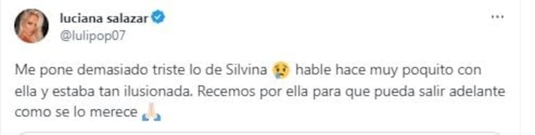 Los famosos pidieron cadena de oración por Silvina Luna