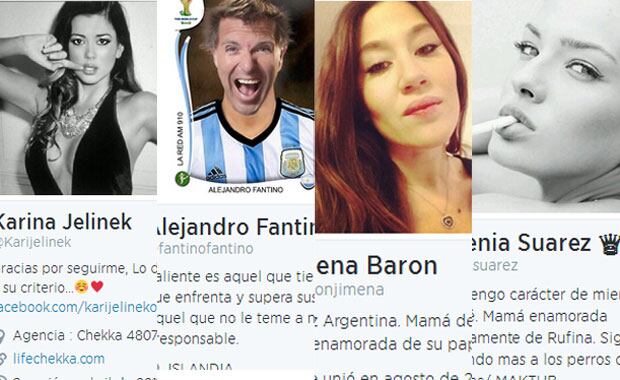 Los famosos y sus curiosos cambios de biografías en Twitter (Fotos: Capturas). 