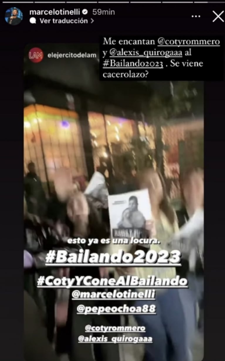 Los fans de Coti y el Conejo hicieron un cacerolazo para que entren al Bailando y Tinelli reaccionó