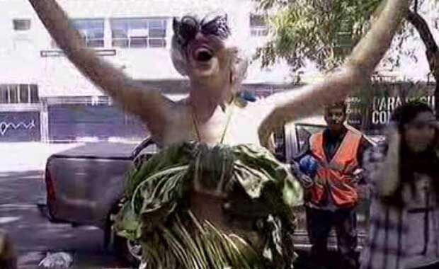 Los fans de Lady Gaga sorprendieron con sus extravagantes looks. (Foto: TN.com.ar)
