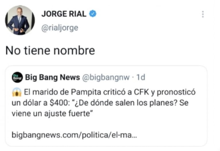 Los filosos dardos de Jorge Rial contra Roberto García Moritán: "No tiene nombre"