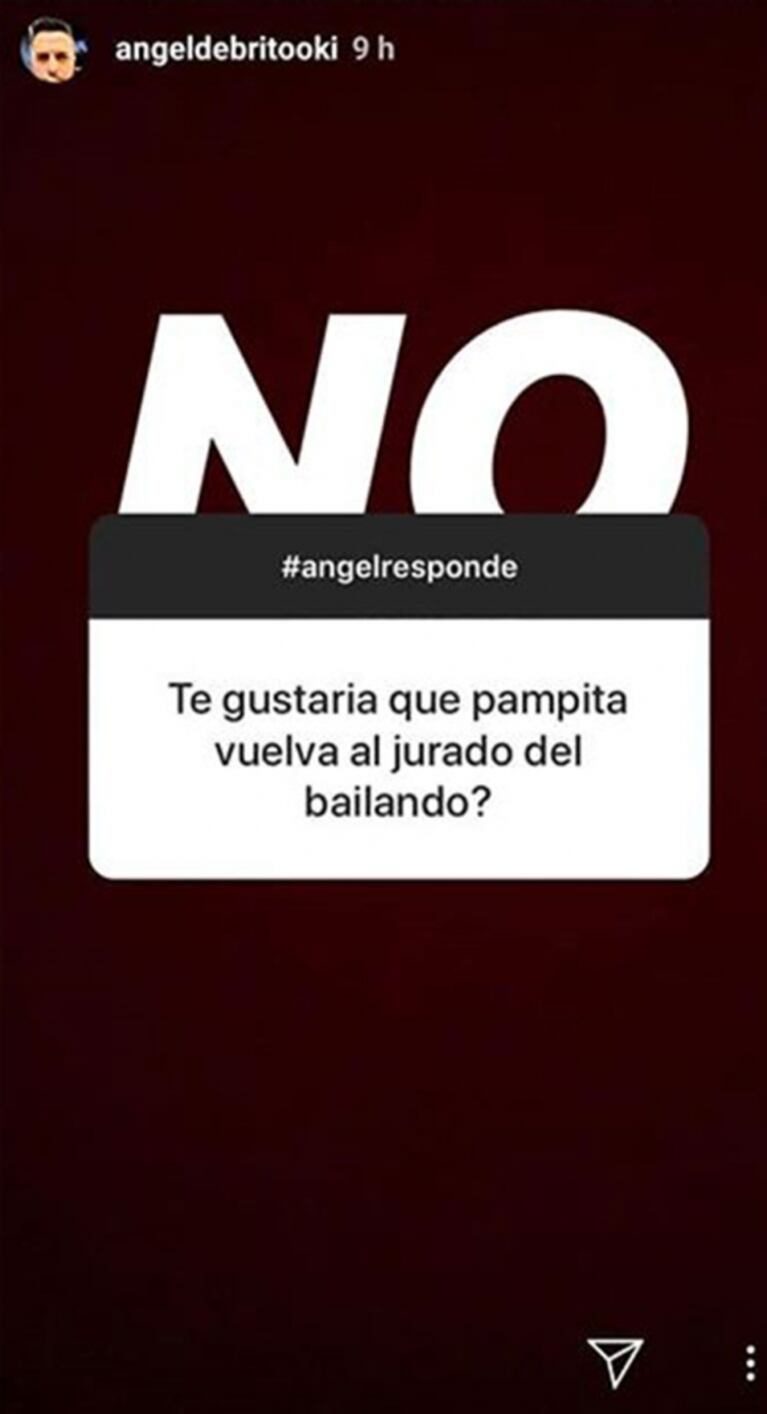 Los filosos mensajes de Ángel de Brito tras su reconciliación con Pampita en ShowMatch: "No la quiero"