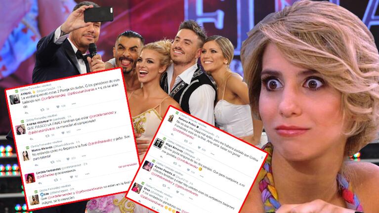 Los filosos retweets de Cinthia Fernández en medio de la final de Bailando 2015 (Fotos: Web)