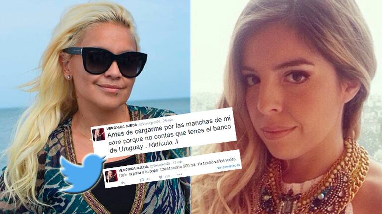 Los filosos tweets de Verónica Ojeda a Dalma Maradona (Foto: web y Twitter)