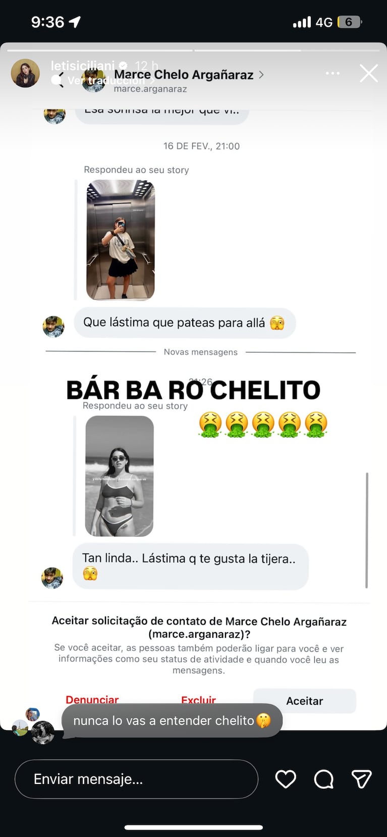 Los fuertes comentarios homofóbicos que recibió Leticia Siciliani: “Lástima que te gusta la…” | Créditos: Captura Instagram Leticia Siciliani