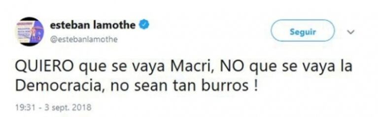 Los fuertes tweets de Esteban Lamothe contra Mauricio Macri ¡que luego borró!: los mensajes y su aclaración