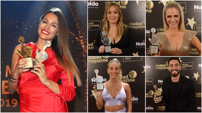 Los ganadores de Los Más Clickeados 2019: Pampita se llevó el Oro. Foto: Movilpress