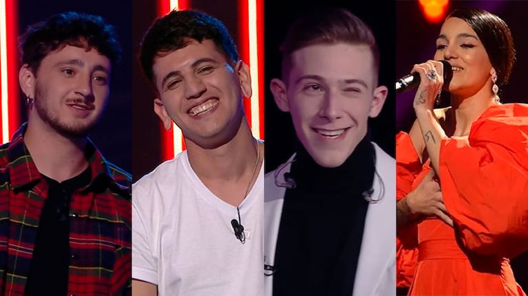 Los grandes finalistas de La Voz Argentina: Elías Pardal, Yhosva Montoya, Iván Papetti y Ángela Navarro.