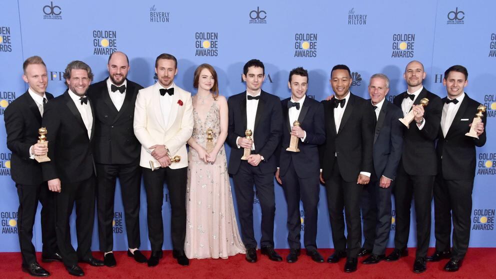 Los grandes ganadores de Los Globos de Oro 2017. (Foto: AFP)