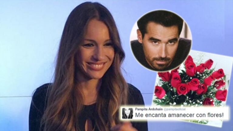 Los guiños 2.0 de Pampita a Nacho Viale en Twitter: foto de un romántico regalo y un especial RT