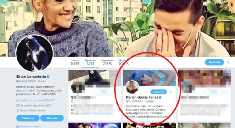 Los guiños 2.0 entre Brian Lanzelotta y Marian Farjat tras anunciar su quinta separación, tres meses atrás: ¿se reconciliarán?