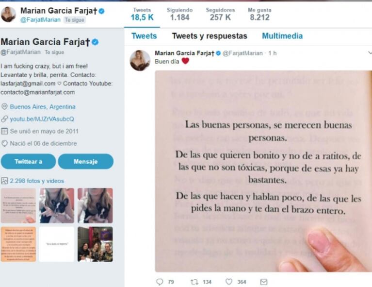 Los guiños 2.0 entre Brian Lanzelotta y Marian Farjat tras anunciar su quinta separación, tres meses atrás: ¿se reconciliarán?