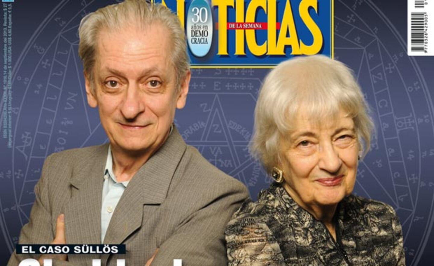 Los hermanos Lily y Luis Sullos, en la tapa de la revista Noticias.