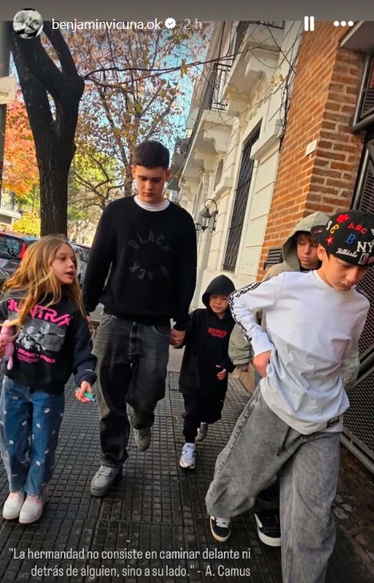 Los hijos de Benjamín Vicuña se reunieron después de meses (Foto: Instagram @benjaminvicuna.ok)