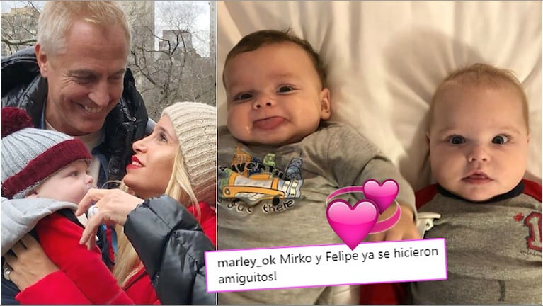 Los hijos de Marley y Flor Peña, juntos en Montreal (Fotos: Instagram)