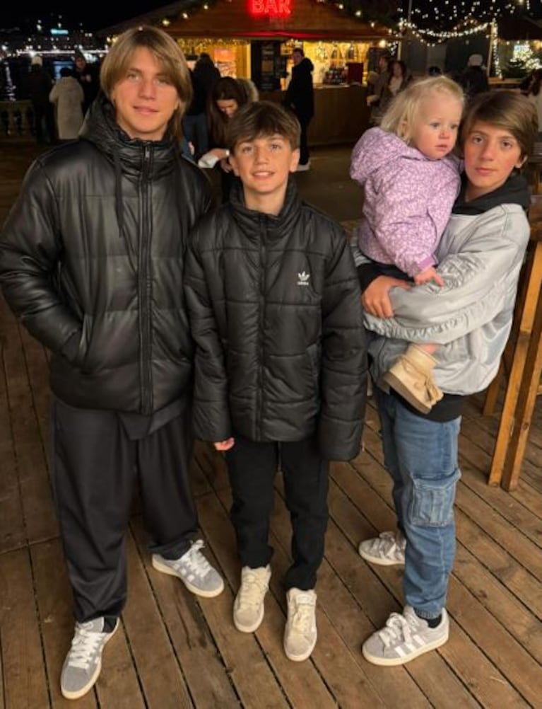 Los hijos de Maxi López  (Foto: Instagram/@officialmaxilopez).